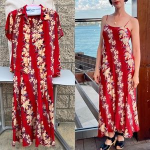 SOLD - Avanti - Vintage Hawaiian Dress 2 piece